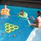 Pool Toys Games Set, Water Sports Toys for Pool Floating Throwing Games with 10 Rainbow Golf EVA Balls, Fun Gifts, Floating Pool Water Toys for Teens Adults and Family(Triangle)
